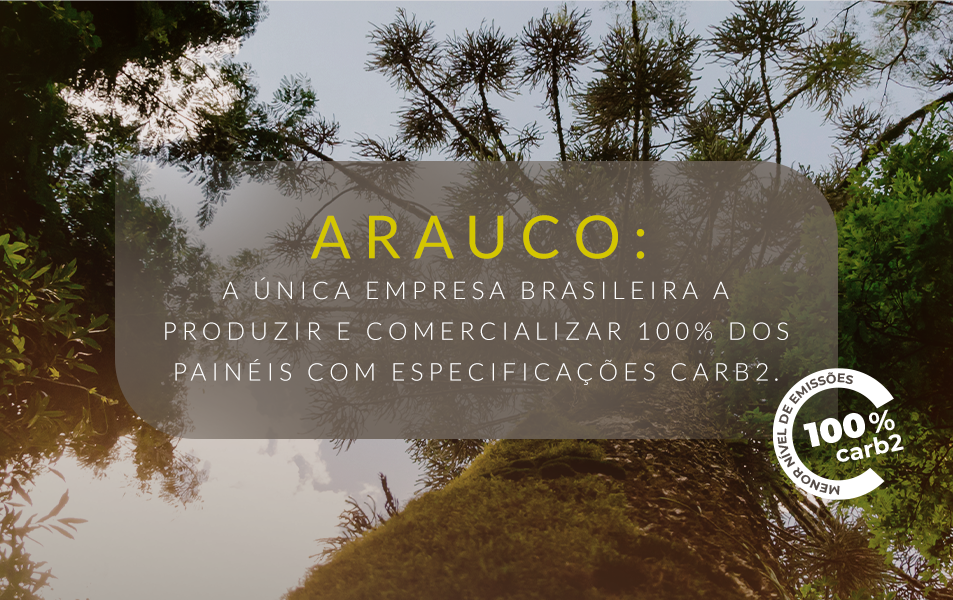 ARAUCO: a única empresa do Brasil a produzir 100% das chapas com especificações equivalentes às da certificação CARB