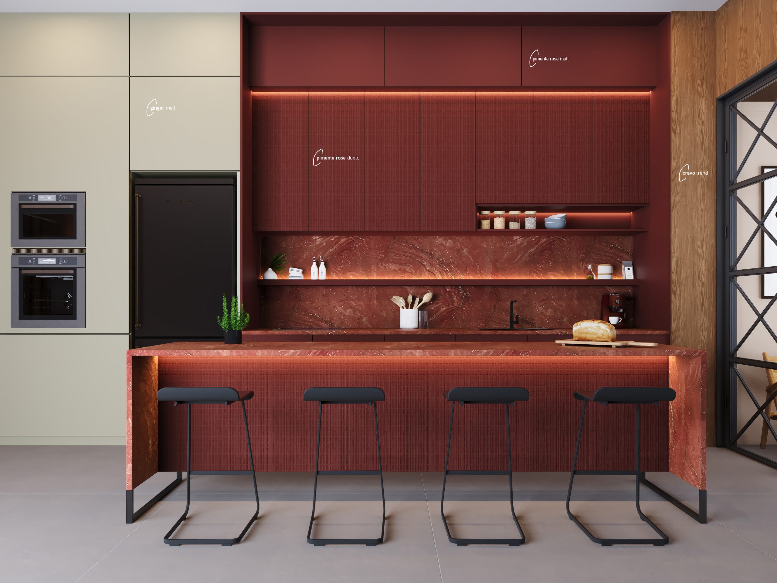 04- Cozinha Pimenta Rosa (matt e dueto), Cravo e Ginger