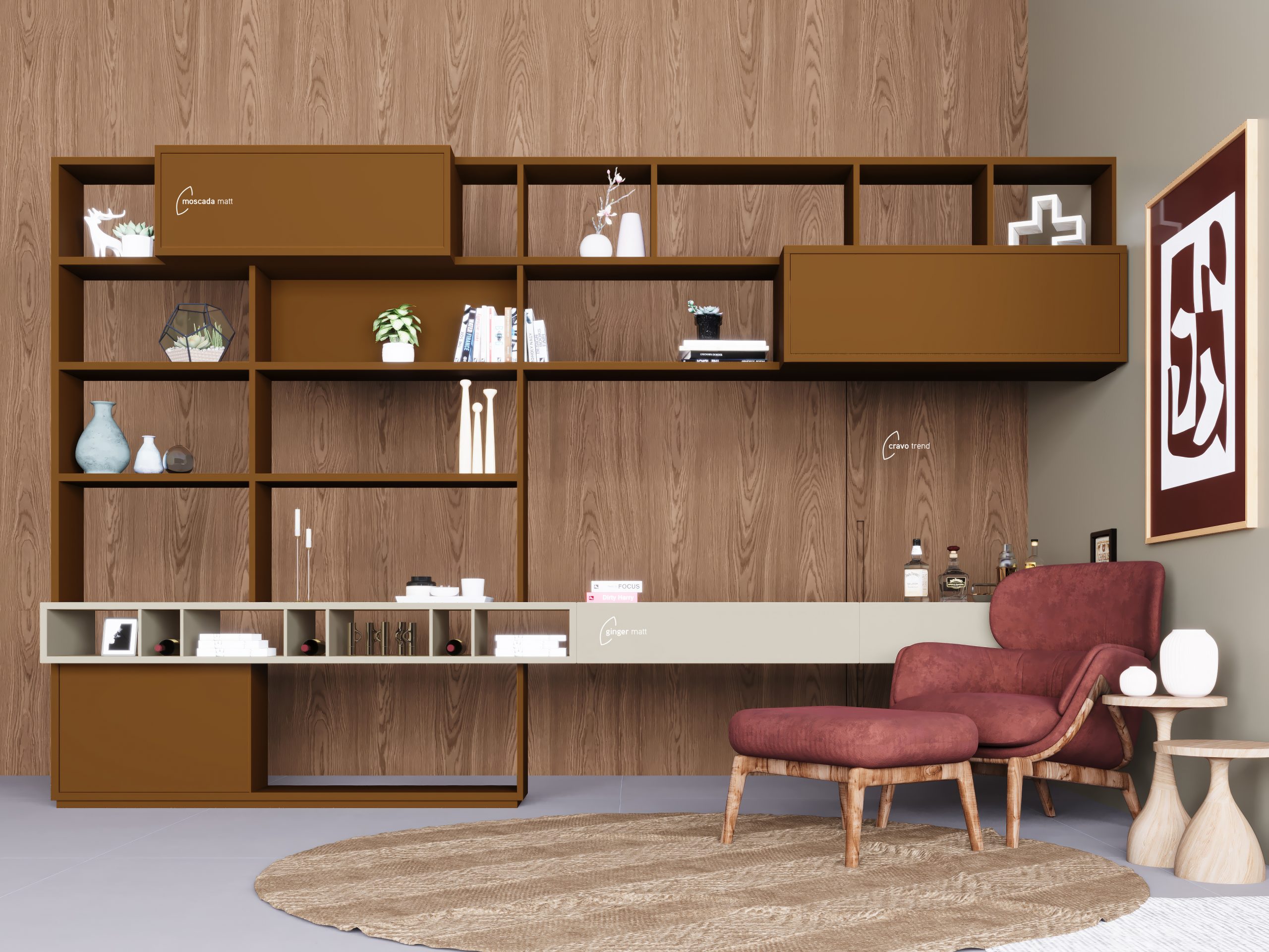 05- Living com Bar - Cravo, Ginger e Moscada - imagem 02