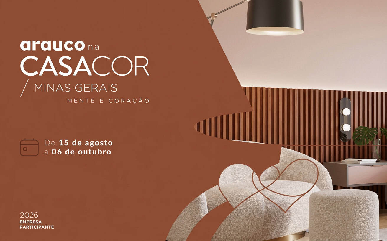 ARAUCO inspira seis ambientes na CASACOR Minas Gerais 2026